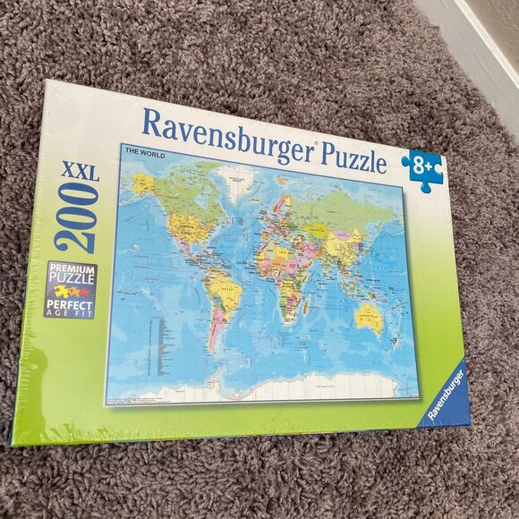 NWT RAVENSBURGER PUZZLE Map of the World 200 Pieces Jigsaw Puzzle - Picture 1 of 1
